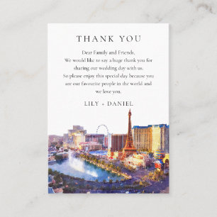 Carte De Placement Las Vegas Nevada Aquarelle Mariage Remerciement