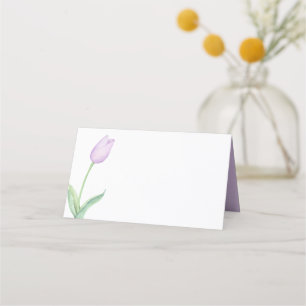 Carte De Placement Lavender Tulip Solo moderne violet Mariage