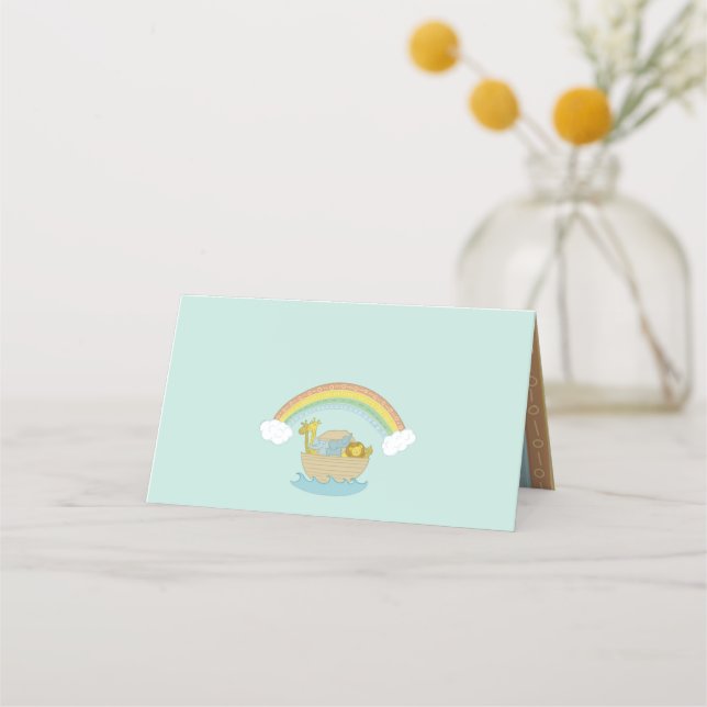 Carte De Placement Le Baby shower d'arche de Noah (Devant)