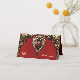 Carte De Placement Le coeur gothique du feu et de l'or