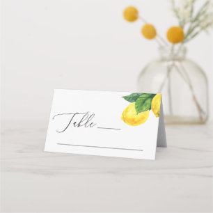 Carte De Placement Lemon Grove Mariage Méditerranéen Citron Plié