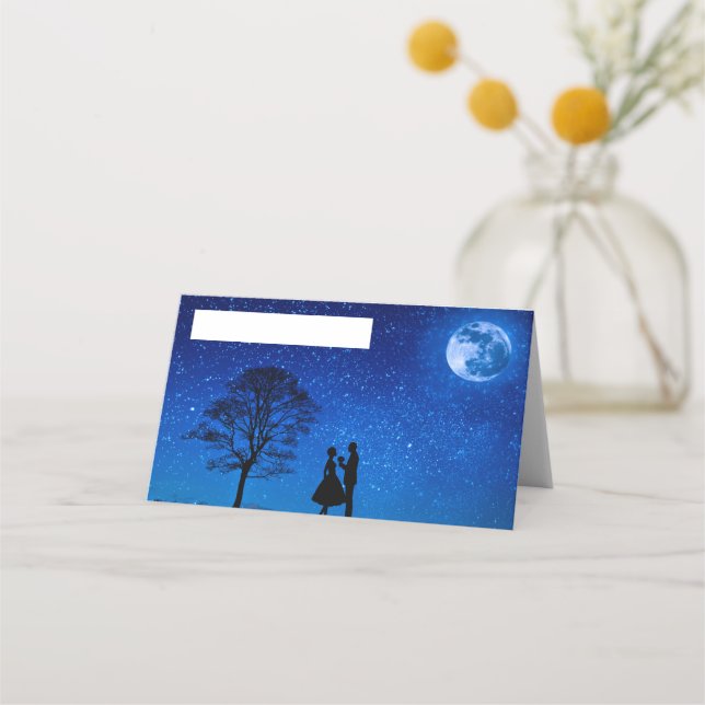 Carte De Placement Les amoureux en pleine lune (Devant)