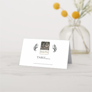 Carte De Placement LES SQUELETTES DE TAROT DE MARIAGE Mariée & Marié