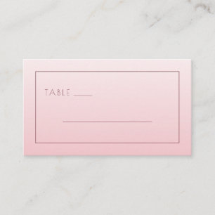 Carte De Placement Lignes minimalistes roses sereines