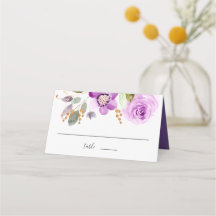 Lilac Blooms Mariage Place Card