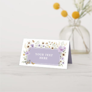 Carte De Placement Lilac Fleur sauvage Baby in Bloom Étiquette alimen