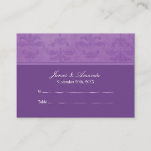 Carte De Placement Lilac Mariage damassé Escort