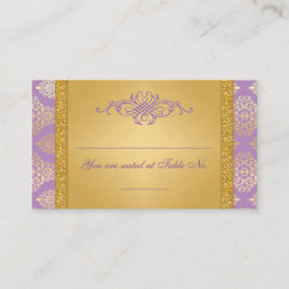 Carte De Placement Lilac, Parties scintillant FAUX, Mariage damassé P