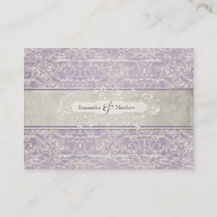Carte De Placement Lilac Vintage français Régence Lace Mariage dressé