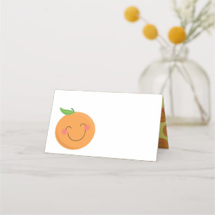 Carte De Placement Little Cutie Tangerine Baby shower Genre Neutre
