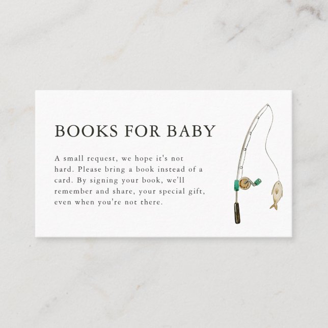 Carte De Placement Little Fisherman Baby shower Livres pour Baby Card (Devant)