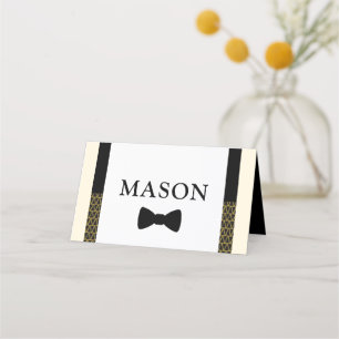 Carte De Placement Little Man Place Card, Bow cravate