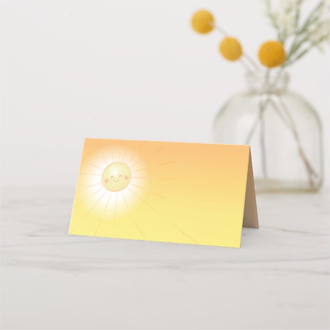 Carte De Placement Little Ray of Sunshine Baby shower (Devant)