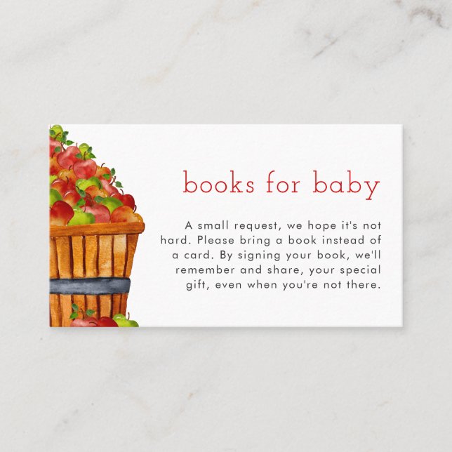 Carte De Placement Livres Apple pour Baby Card Apple of My Eye (Devant)