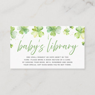Carte De Placement Livres de Baby shower shamrock pour Baby Insert Ca