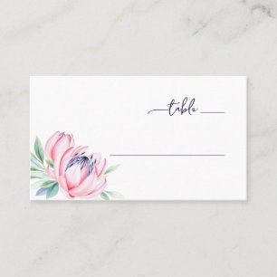 Carte De Placement Lotus Aquarelle Rose Sérénité
