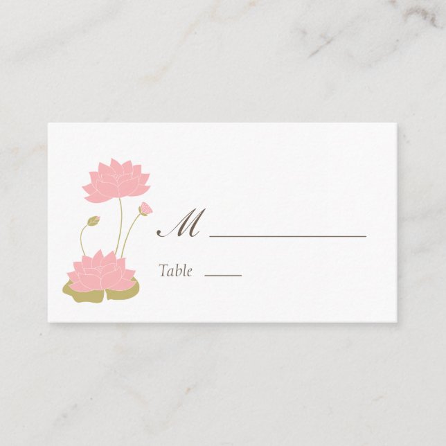 Carte De Placement Lotus Bloom Place Card (Devant)