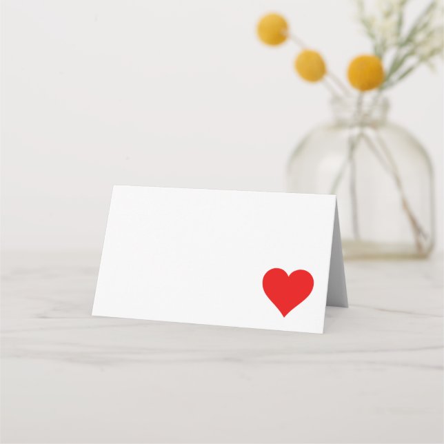 Carte De Placement Love - Carte Heart Place (Devant)