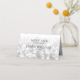 Carte De Placement Lumières Shimmer Argent mariage Placecard