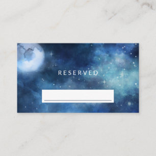 Carte De Placement Lunar Sky Pleine lune Stars Réservé Mariage