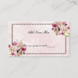 Carte De Placement Marbre rose blanc Lily Mariage Table Place