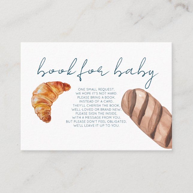 Carte De Placement Marché Français - Baguette - Livre Pour Bébé Inser (Devant)