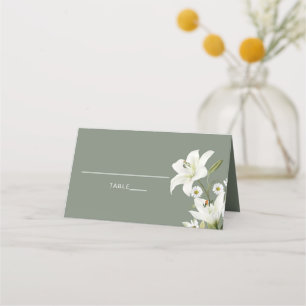 Carte De Placement Marguerites Et Lys Blancs
