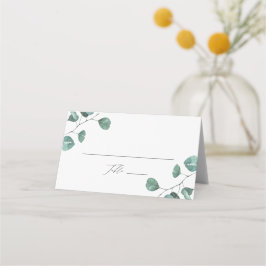 Carte De Placement Mariage à l'aquarelle moderne Eucalyptus Verdure