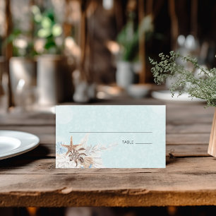 Carte De Placement Mariage Aqua Ocean & Shells