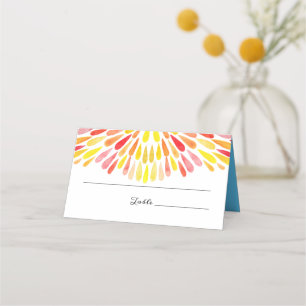 Carte De Placement Mariage arc-en-ciel aquarelle