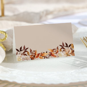 Carte De Placement Mariage Automnal Élégant