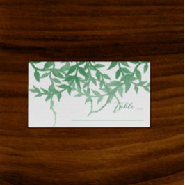 Carte De Placement Mariage aux feuilles botaniques rustiques