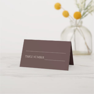 Carte De Placement Mariage Bohème Brun Chocolat