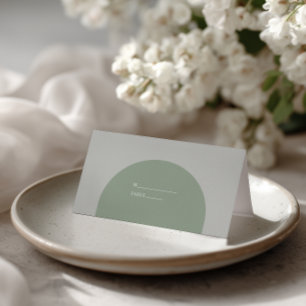 Carte De Placement Mariage Bohème Minimaliste Rustique Vert Sauge Arc