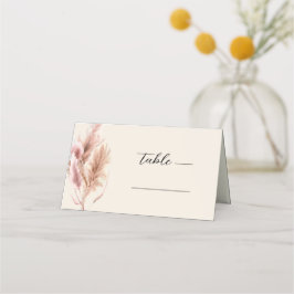 Carte De Placement Mariage Boho Pampas Grass