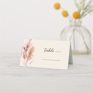 Carte De Placement Mariage Boho Pampas Grass