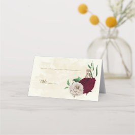 Carte De Placement Mariage botanique des fleurs de champagne de Bourg