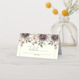 Carte De Placement Mariage botanique Dusty Mauve & Ivory Bloom