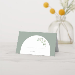Carte De Placement Mariage botanique moderne Sage Green Arch