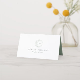 Carte De Placement Mariage botanique mystique