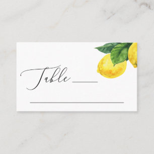 Carte De Placement Mariage citron rustique Jardin botanique de Citr