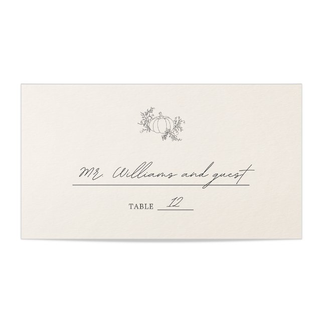 Carte De Placement Mariage citrouille (Créateur téléchargé)