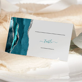Carte De Placement Mariage d'âge argenté Turquoise