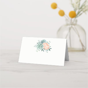 Carte De Placement Mariage d'aquarelle de feuillage Succulent de pivo
