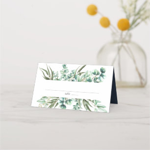 Carte De Placement Mariage d'aquarelle Eucalyptus de verdure rustique