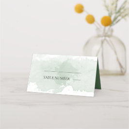 Carte De Placement mariage d'aquarelle verte Abstrait
