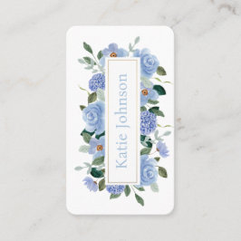 Carte De Placement Mariage d'arche florale d'aquarelle bleue