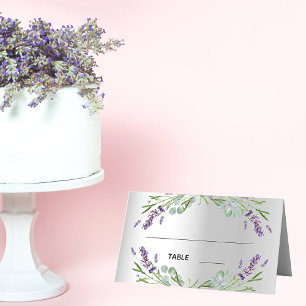 Carte De Placement Mariage d'argent Lavender eucalyptus