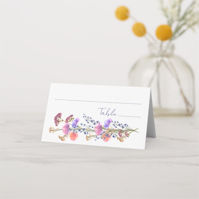 Carte De Placement Mariage de bouquet floral acrylique et délicieuse  (Devant)