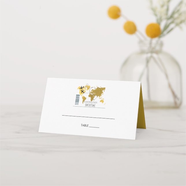 Carte De Placement Mariage de carte d'embarquement de destination (Devant)